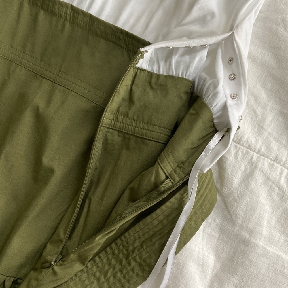 Veronica Beard White and Olive Green Dress - Picture 5 of 6
